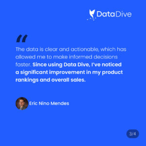Eric Nino Mendes testimonial post about Data Dive