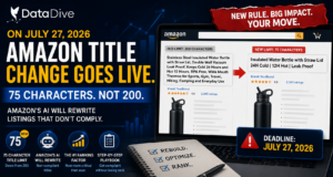 Amazon Title Change and Rank Radar from Data Dive